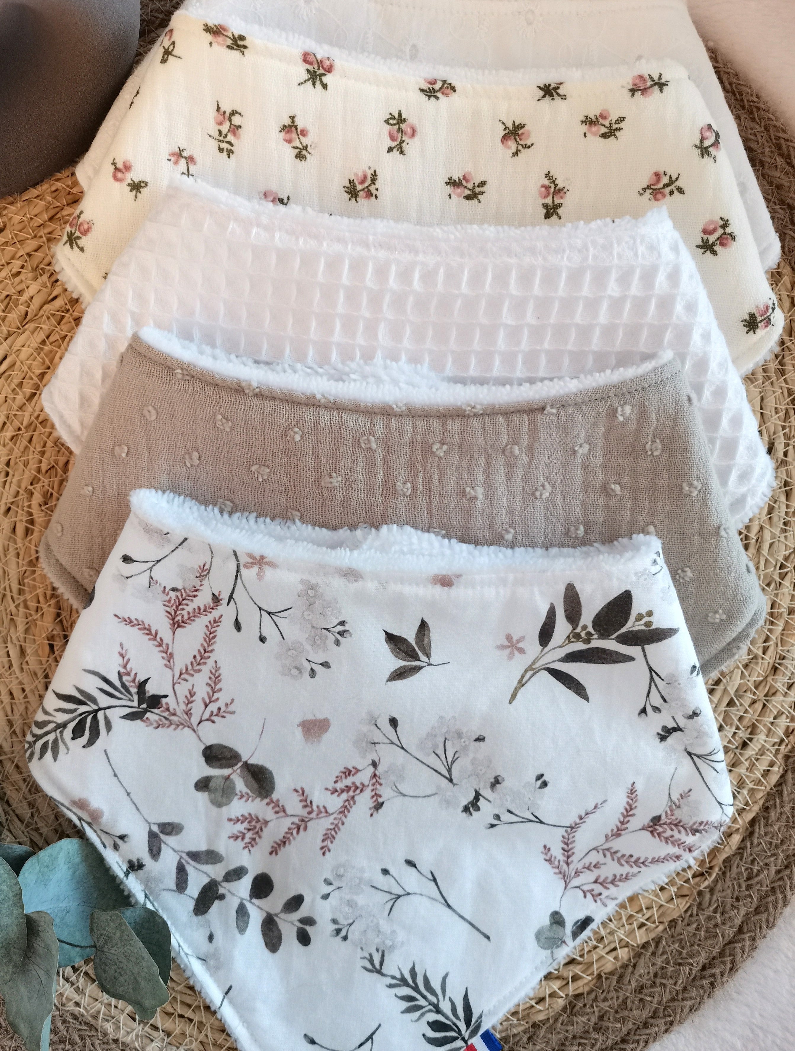 Bavoirs bandana "Natural"
